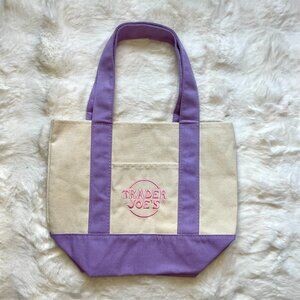 NWT Trader Joe's Pastel Mini Tote - Purple